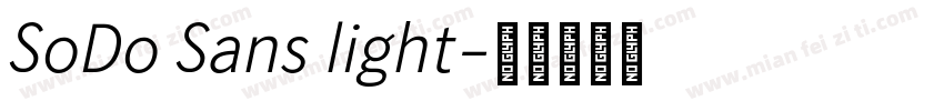 SoDo Sans light字体转换